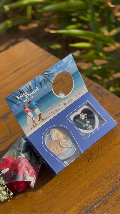 Freshwater Shell Canned Oyster Ocean Love Real Pearl Necklace Set