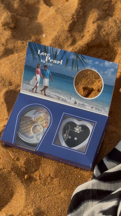 Freshwater Shell Canned Oyster Ocean Love Real Pearl Necklace Set